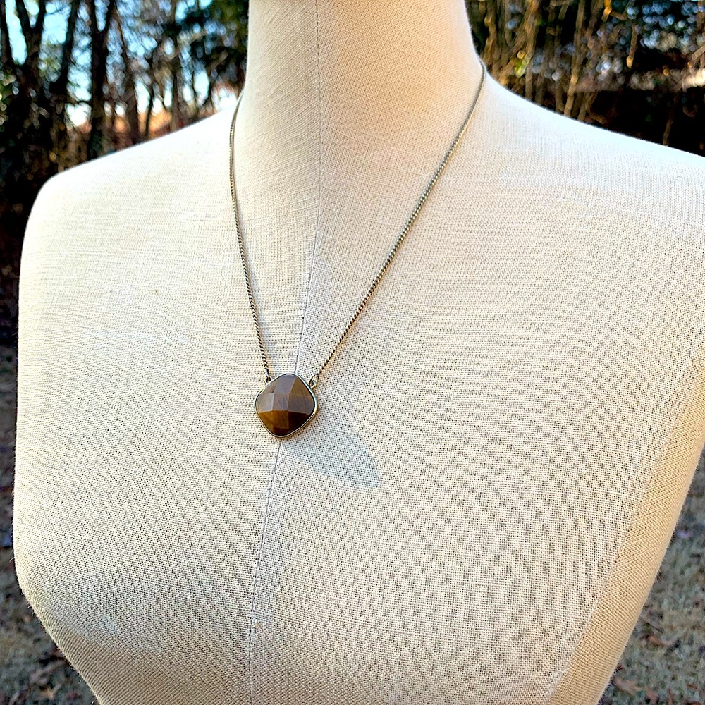 Faceted Tiger Eye Necklace